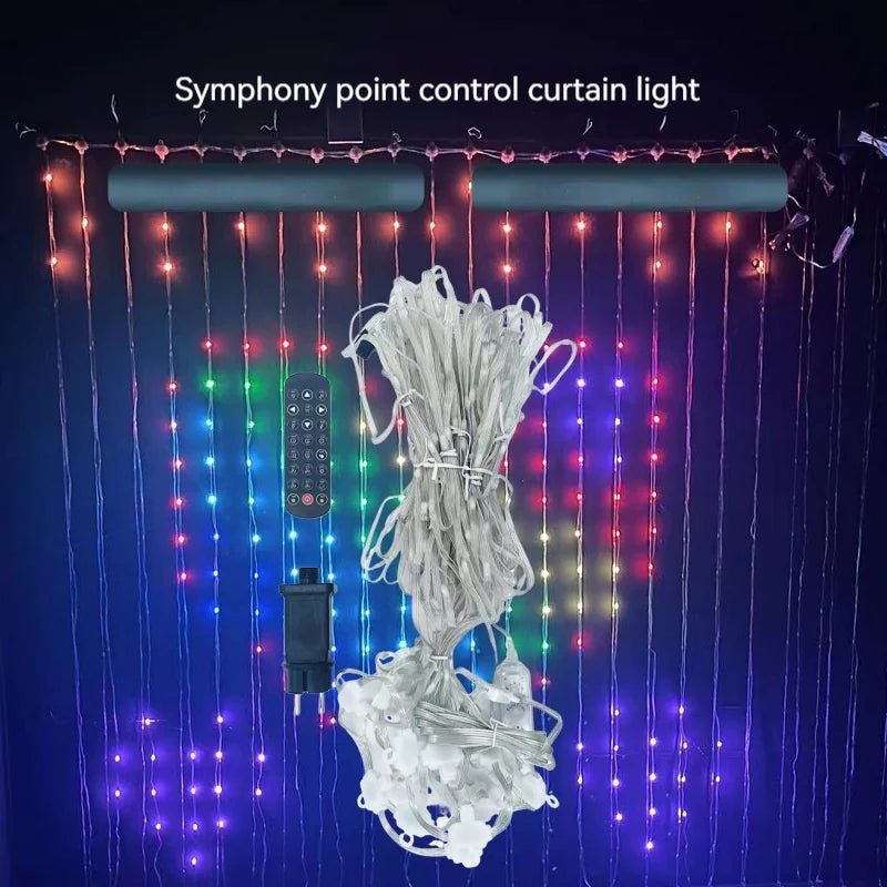 LED Bluetooth Smart RGB Curtain Lights -