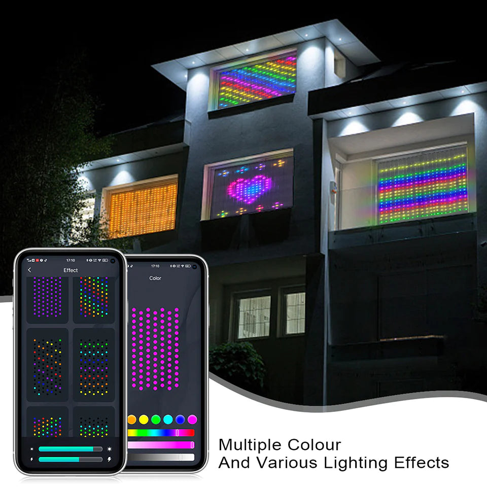 LED Bluetooth Smart RGB Curtain Lights -