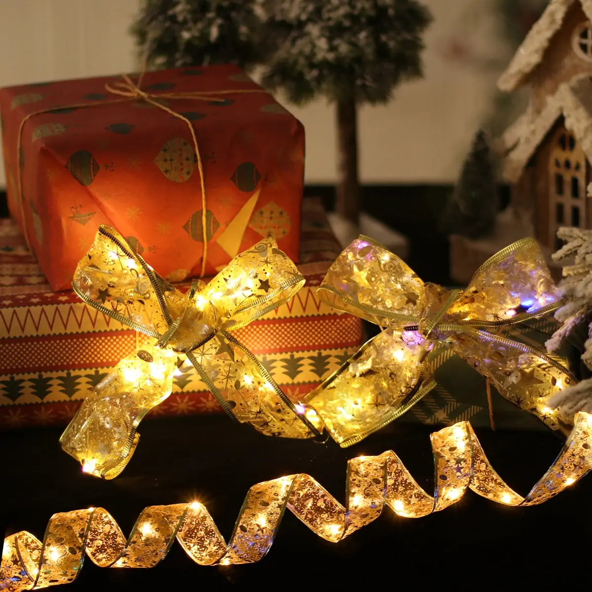 Christmas Ribbon with Lights