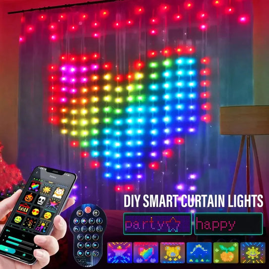 LED Bluetooth Smart RGB Curtain Lights -